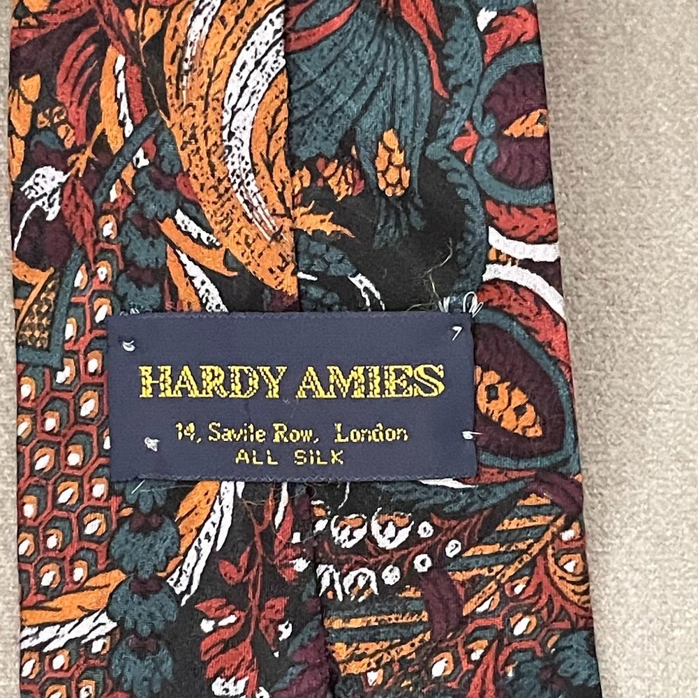 Hardy Amies Men's Colorful Silk Tie